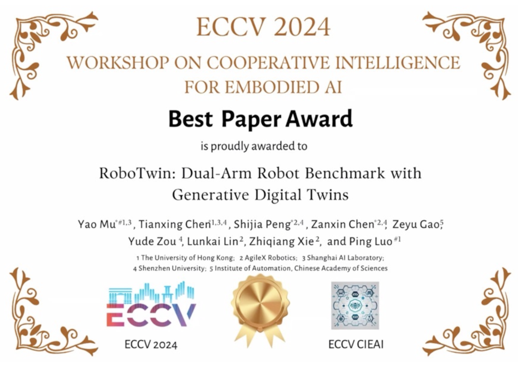ECCV Best Paper